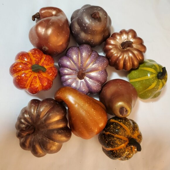 Lot of (10) Assorted Faux Fall Harvest for Your Autumn Display - Picture 1 of 6
